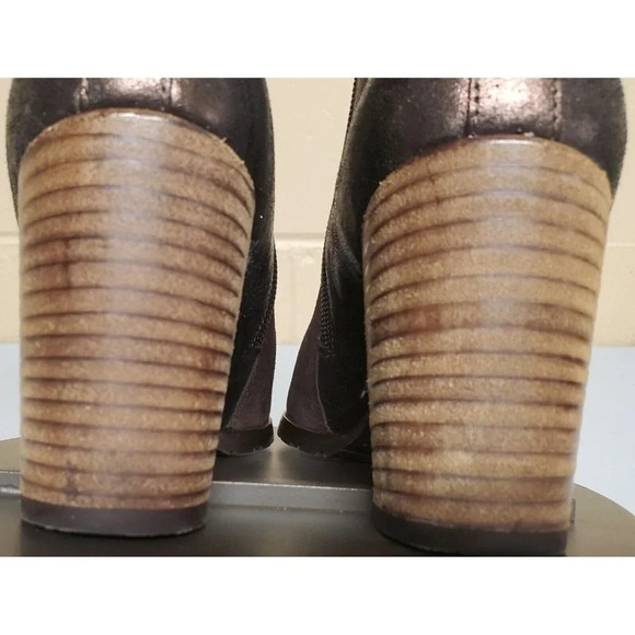 PAUL GREEN Rockin Bootie US 8 Brown Suede Metallic Zipper Ankle Boot 5.5 AU $398 - Picture 10 of 12